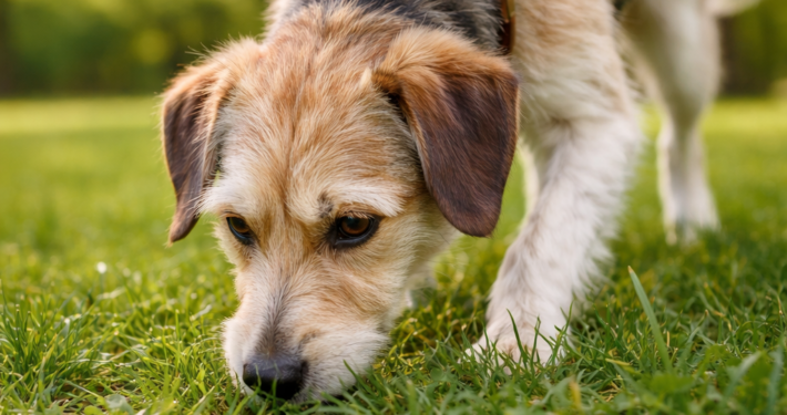 Schnüffelnder Hund